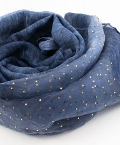 Organza Sparkle Hijab - Denim Blue 2 - Hidden Pearls