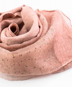 Organza Sparkle Hijab - Dusty Pink 2 - Hidden Pearls