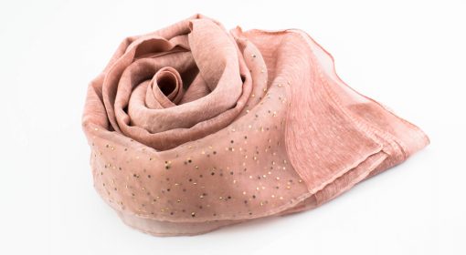 Organza Sparkle Hijab - Dusty Pink 2 - Hidden Pearls