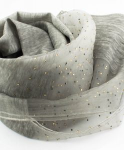 Organza Sparkle Hijab - Light Grey - Hidden Pearls