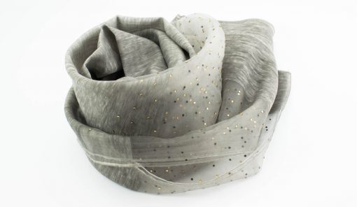 Organza Sparkle Hijab - Light Grey - Hidden Pearls