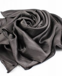 Silk Hijab - Charcoal - Hidden Pearls