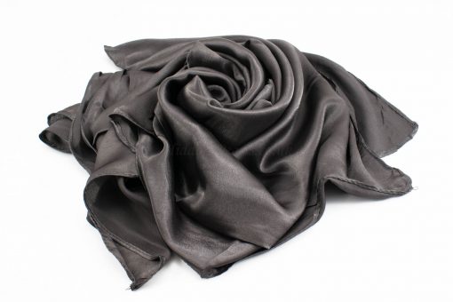 Silk Hijab - Charcoal - Hidden Pearls