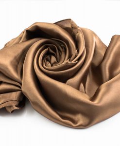 Silk Hijab - Copper Brown - Hidden Pearls