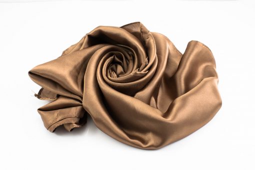 Silk Hijab - Copper Brown - Hidden Pearls