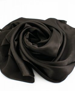 Silk Hijab - Dark Chocolate - Hidden Pearls