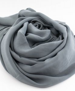 Deluxe Plain Hijab - Dark Grey 2 - Hidden Pearls