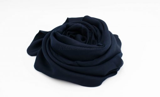 Deluxe Plain Hijab - Navy Blue - Hidden Pearls