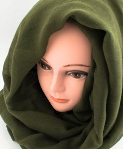 Everyday Plain Hijab - Army Green - Hidden Pearls