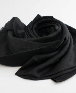 Maxi Plain Hijabs - Hidden Pearls- Black