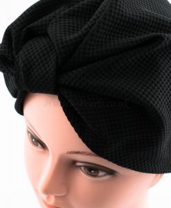 Check Style Turban - Black - Hidden Pearls