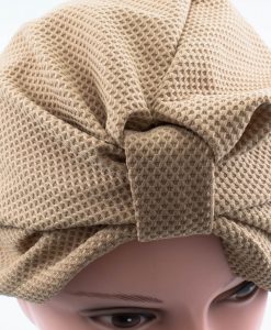 Check Style Turban - Honey - Hidden Pearls