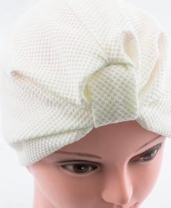 Check Style Turban - White - Hidden Pearls