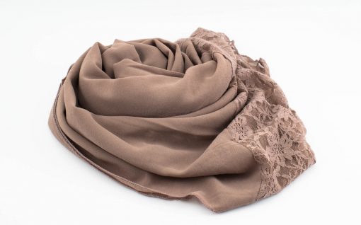 Chiffon Lace Hijab - Mauve - Hidden Pearls