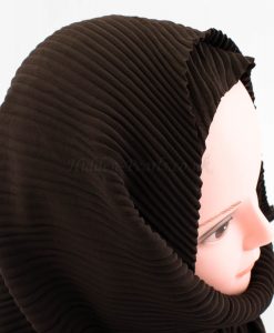 Crinkle Chiffon Hijab - Chocolate - Hidden Pearls