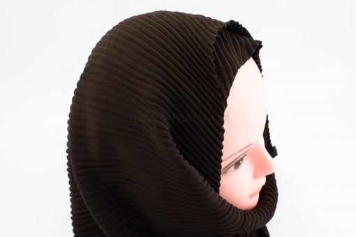 Crinkle Chiffon Hijab - Chocolate - Hidden Pearls