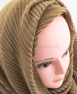 Crinkle Chiffon Hijab - Coffee - Hidden Pearls