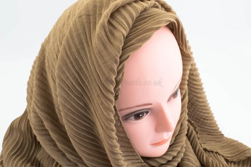Crinkle Chiffon Hijab - Coffee - Hidden Pearls