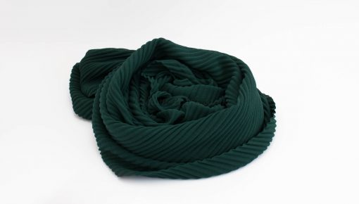 Crinkle Chiffon Hijab - Forest Green 2 - Hidden Pearls