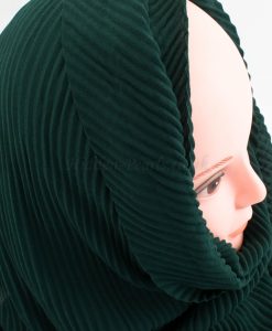 Crinkle Chiffon Hijab - Forest Green - Hidden Pearls