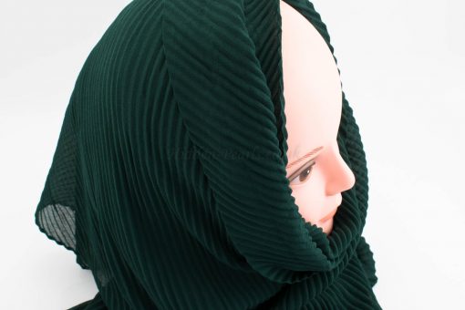 Crinkle Chiffon Hijab - Forest Green - Hidden Pearls