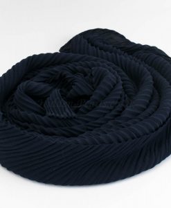 Crinkle Chiffon Hijab - Midnight Blue 2 - Hidden Pearls