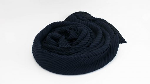 Crinkle Chiffon Hijab - Midnight Blue 2 - Hidden Pearls