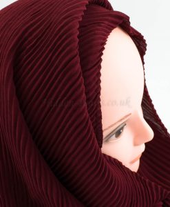 Crinkle Chiffon Hijab - Rosewood - Hidden Pearls