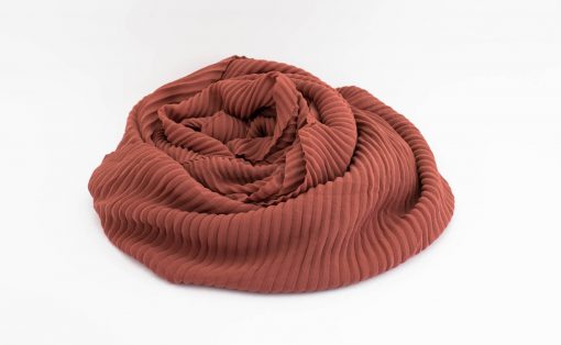 Crinkle Chiffon Hijab - Rust 2 - Hidden Pearls