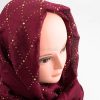 Deluxe Pearl & Gems Wedding Hijab - Garnet - Hidden Pearls