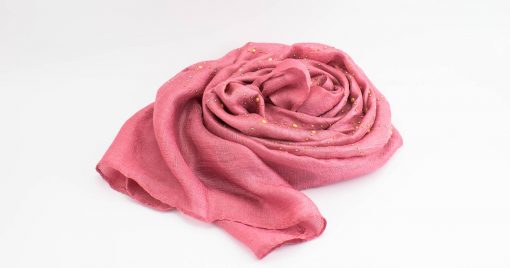 Deluxe Pearl & Gems Wedding Hijab - Rose 2 - Hidden Pearls