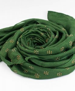 Deluxe Scattered Bliss Wedding Hijab - Emerald 2 - Hidden Pearls