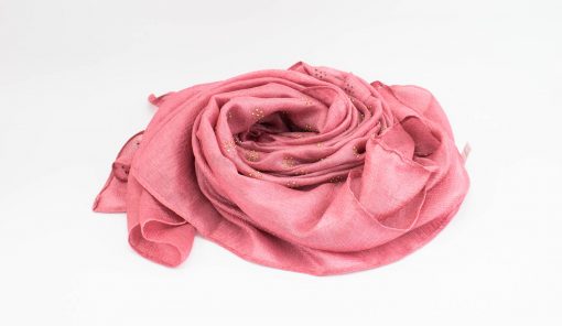 Deluxe Scattered Bliss Wedding Hijab - Rose 2 - Hidden Pearls