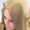 Deluxe Silk Gem Border Hijab - Deep Gold 2 - Hidden Pearls