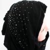 Diamante Jersey Hijab - Black - Hidden Pearls