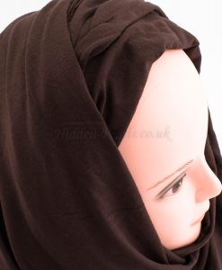 Diamante Jersey Hijab - Chocolate - Hidden Pearls