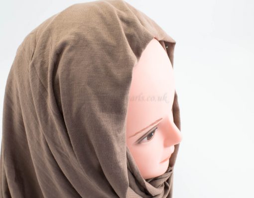 Diamante Jersey Hijab - Mocha 2 - Hidden Pearls