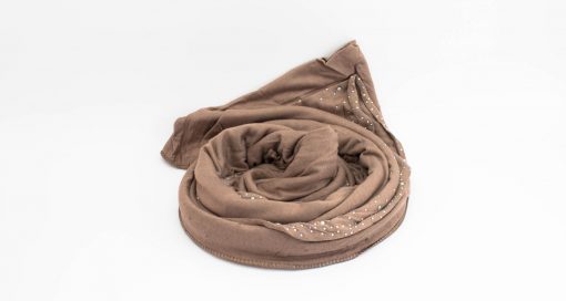 Diamante Jersey Hijab - Mocha - Hidden Pearls