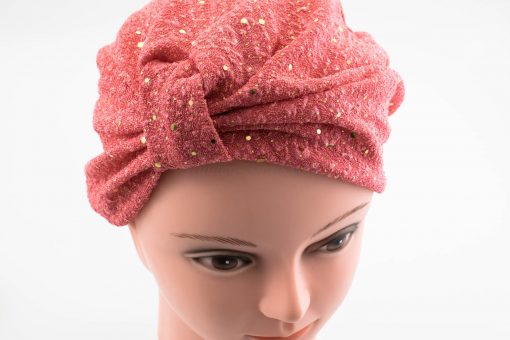 Glitter Turban - Deep Blush - Hidden Pearls