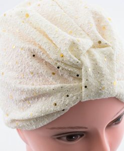 Glitter Turban - Ivory - Hidden Pearls