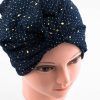 Glitter Turban - Midnight Blue - Hidden Pearls