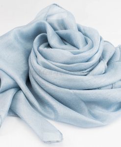 Shimmer Silk Hijab - Aquamarine - Hidden Pearls.NEF