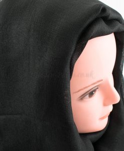 Shimmer Silk Hijab - Black - Hidden Pearls