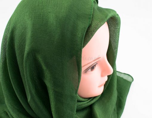 Shimmer Silk Hijab - Emerald - Hidden Pearls.NEF