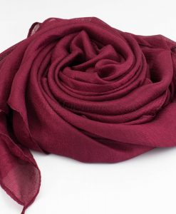 Shimmer Silk Hijab - Garnet 3 - Hidden Pearls.NEF