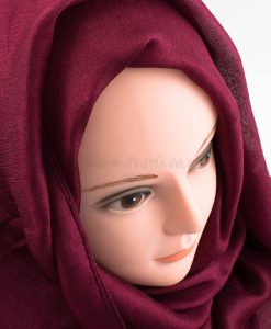 Shimmer Silk Hijab - Garnet - Hidden Pearls.NEF