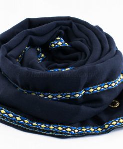 Aztec Ring Hijab Navy Blue