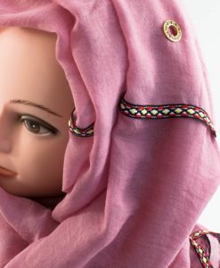 Aztec Ring Hijab Pink 2
