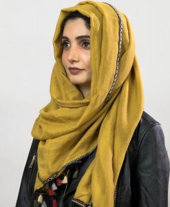 Moroccan Tassel Hijab - Mustard - Hidden Pearls