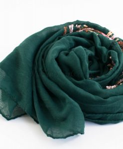 Picasso Velvet Hijab Forest Green 2